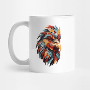 colorful rooster head Mug